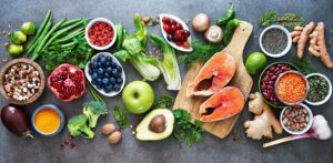 gesunde Nahrungsmittelauswahl Obst Gemüse