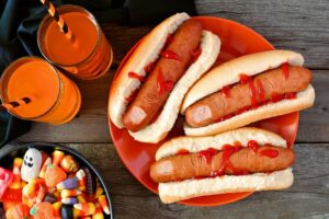Hotdogs für Halloween